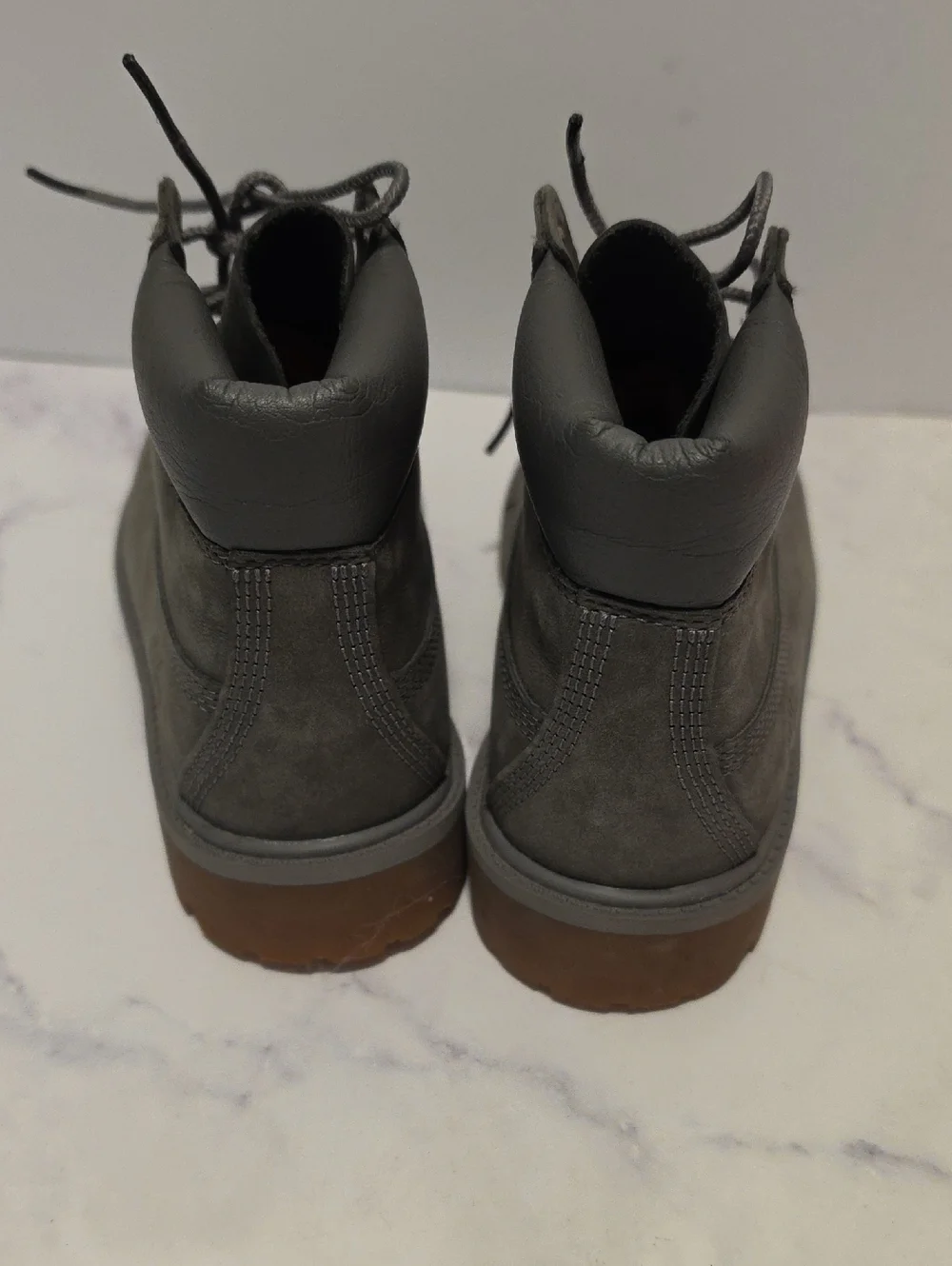 Timberland  Grey  Leather  Boots Waterproof Unisex